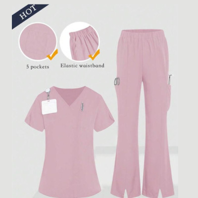Stylish V-Neck Medical Scrubs