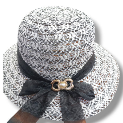 Womens Straw Sun Hat Wide Brim Hand Woven Foldable Beach Bucket...