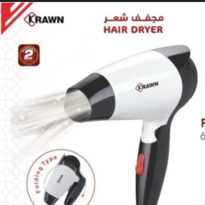 Krawn Folding Hair Dryer – 2-Speed, Travel-Friendly Design