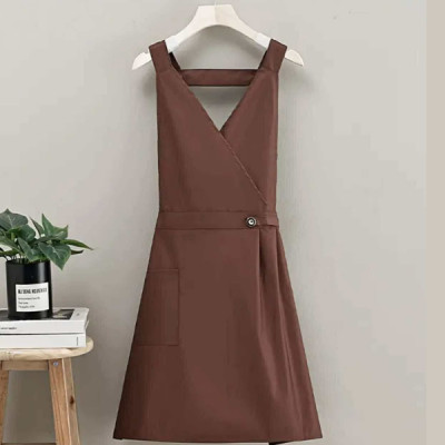 Women’s Cross-Back Apron Dress – Stylish Work & Kitchen Wear