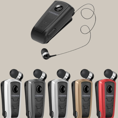 Fineblue Wireless Bluetooth Headset with Retractable Earbud & Clip