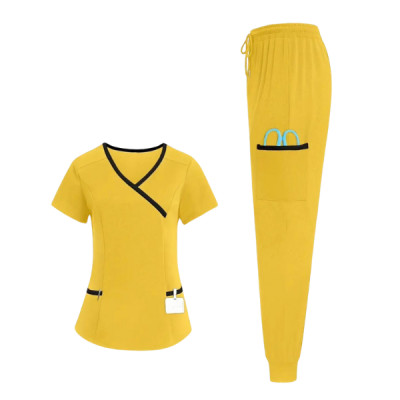 Women’s Slim Fit Medical Scrub Suit – 2 Piece (Top & Pants)
