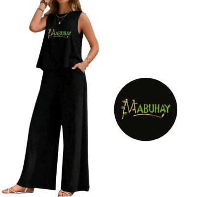 Women’s Casual Two-Piece Set – “Filipino Girl” Edition